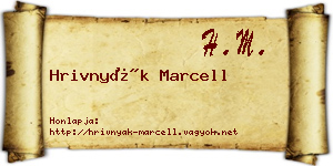 Hrivnyák Marcell névjegykártya
